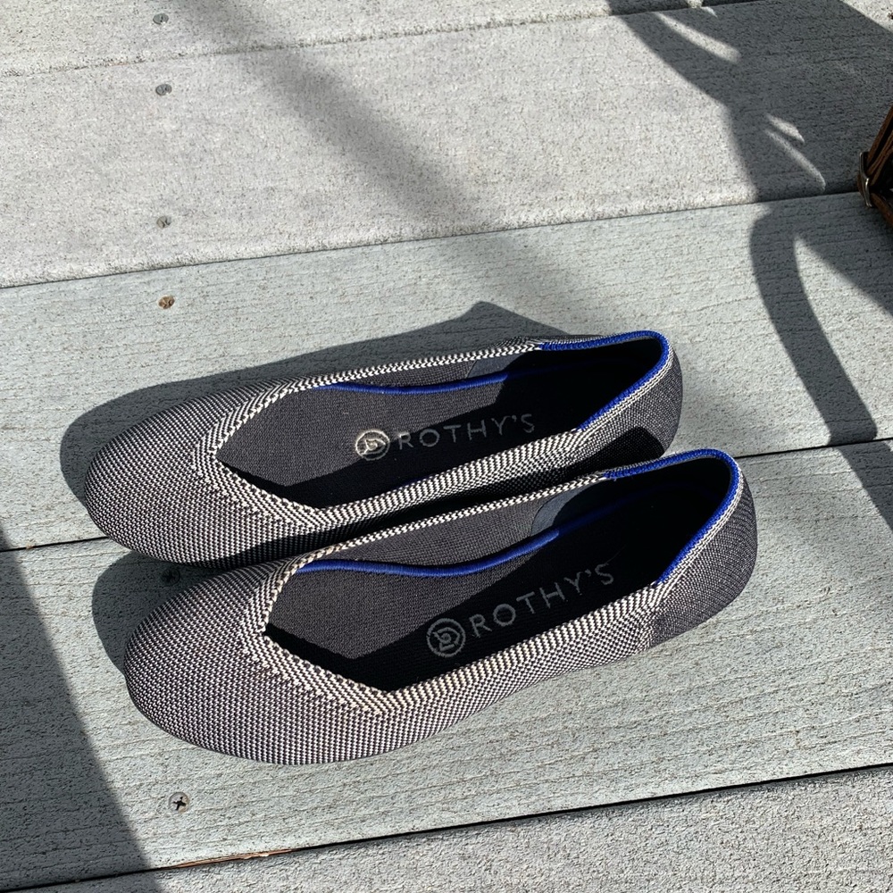 Rothy's Women's Black & White Ballet Flats